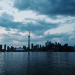 Timelapse view of the Toronto skyline from the Islands